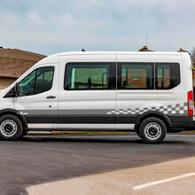 Musclecar Transit Check Stripes à dalle portes latérales Graphique Sticker Decal en vinyle
 2