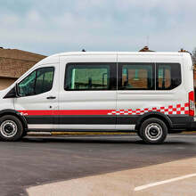 Musclecar Transit Check Stripes à dalle portes latérales Graphique Sticker Decal en vinyle
 3