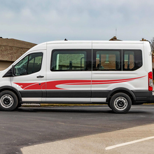 Ford Transit Check Stripes à dalle portes latérales Graphique Sticker Decal en vinyle
 3