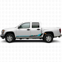 Bandes vinyles rétro vague montagne pour portes et bas de caisse pour Chevrolet Colorado 1re génération 2004-2012_2
