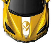 Autocollant en vinyle capot Jake Skull pour Chevy Corvette C8_2