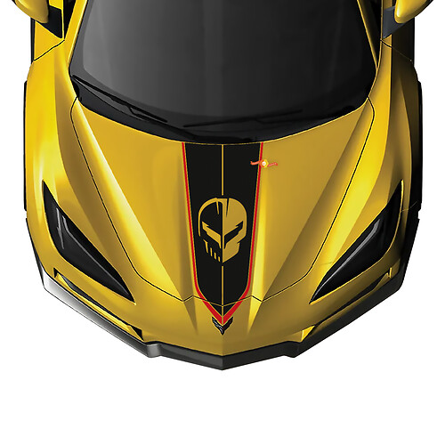Chevy Chevrolet Corvette Jake C8 Hood 2 Colours Sticker Decal en vinyle 2
