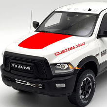 Kit de Décalcomanies en Vinyle pour Capot avec Texte Personnalisé et Effet Blackout pour Dodge Ram 2500_2