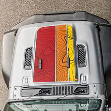 Carte topographique Retro Doors latéraux vintage Stripe and Hood Kit Fit pour Jeep Wrangler
 2