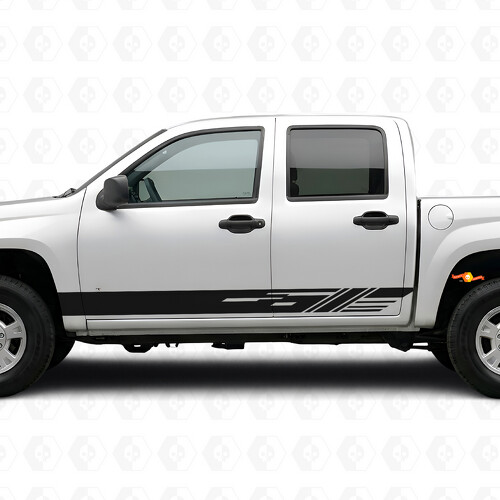 Bandes diagonales en vinyle pour porte et bas de caisse pour Chevrolet Colorado 1ère génération 2004-2012_1