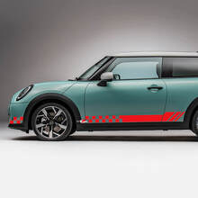 Autocollant graphique à rayures damier latérales Flag Side Racing pour Mini Cooper S 3