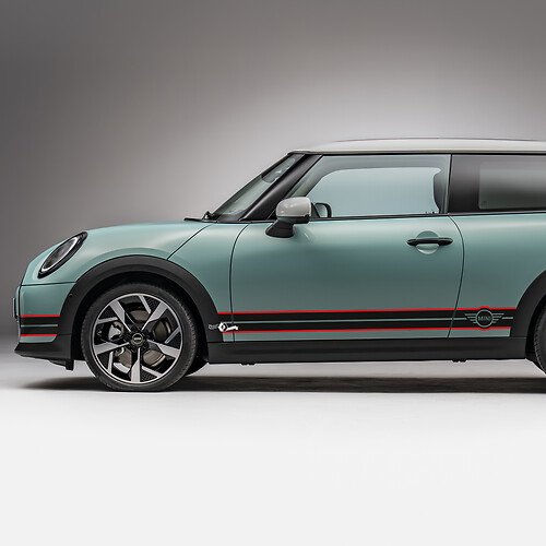 Racing latéral 2 couleurs rayures décalque graphique pour mini Cooper s
