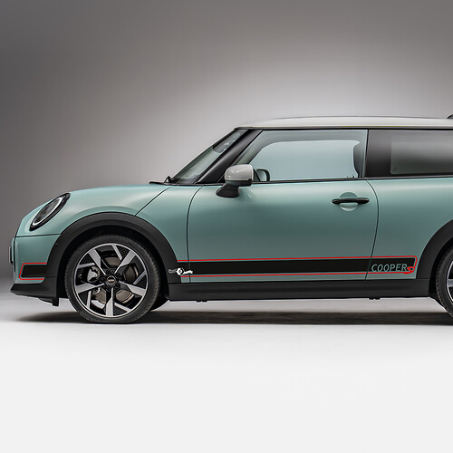 Racing latéral 2 couleurs rayures de décalage graphique pour mini Cooper s 2
