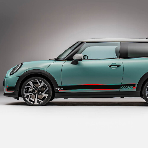 Racing latéral 2 couleurs rayures de décalage graphique pour mini Cooper s 2
 1