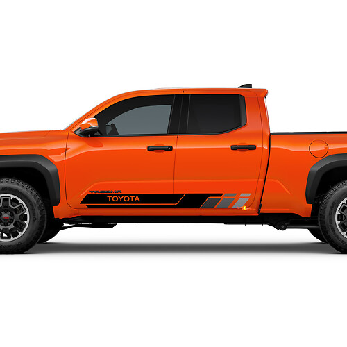 Portes latérales Rocker Stripes Stickers en vinyle Stickers Decal Kit pour Toyota Tacoma
