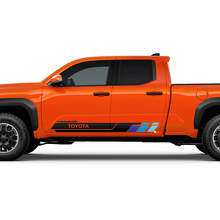 Kit d'autocollants en vinyle à bandes latérales style rétro pour Toyota Tacoma_2