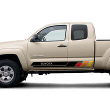 Kit d'autocollants en vinyle à bandes latérales style rétro pour Toyota Tacoma_4