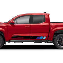 Kit d'autocollants en vinyle à bandes latérales style rétro pour Toyota Tacoma_9