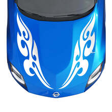 Kit d'autocollants bandes Tribal Flames pour capot Nissan Z Sport 2