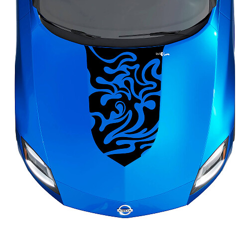Hood Tribal Flames Stripe Decal Kit pour Nissan Z Sport
