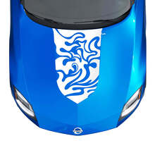 Hood Tribal Flames Stripe Decal Kit pour Nissan Z Sport
 2