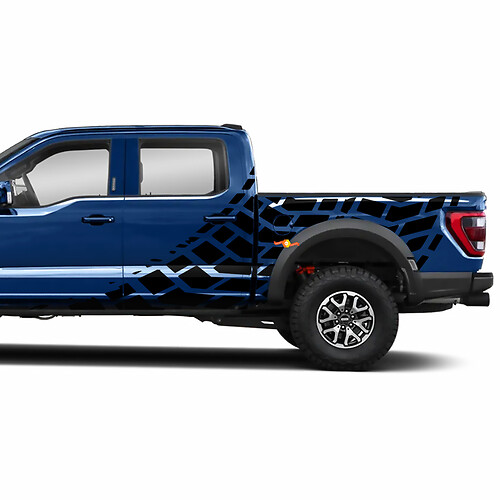 Graphiques topographiques latéraux Sticker de décalcomanies en vinyle pour Ford F150 Tremor
