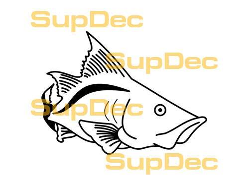 Autocollant Vinyle Contour Poisson Snook Pour Voitures