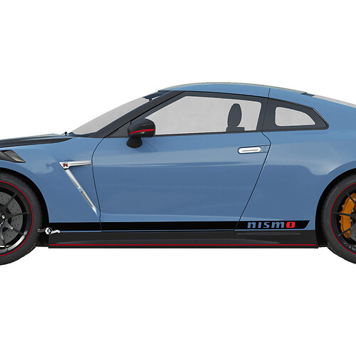 2x portes latérales graphiques Kit de décalcomanie de ligne de bande nismo pour nissan gt-r 4

