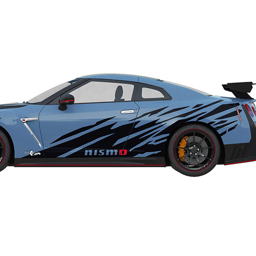 2X GRAPHIQUES SIRMES NISMO KIT DE DÉCALLE DE LIGNE DE NISMO POUR NISSAN GT-R
