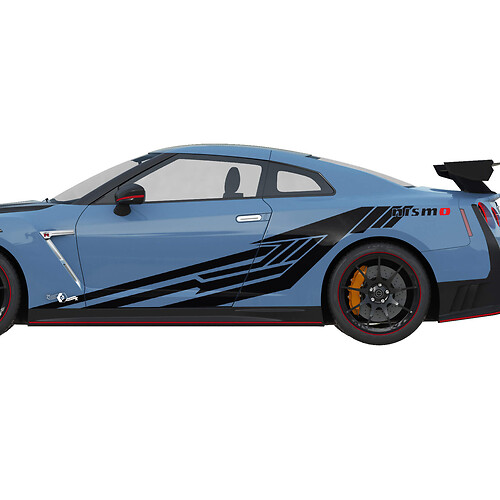 Graphiques secondaires Kit de décalcomanie de ligne de rayures Nismo pour Nissan GT-R
