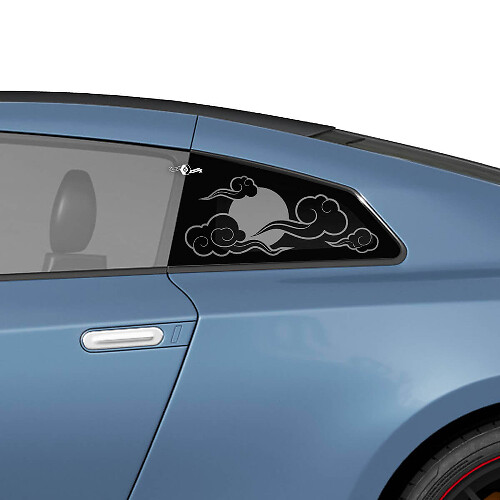 Kit d'autocollants graphiques pour fenêtre latérale arrière Soleil Levant japonais pour Nissan GT-R 1