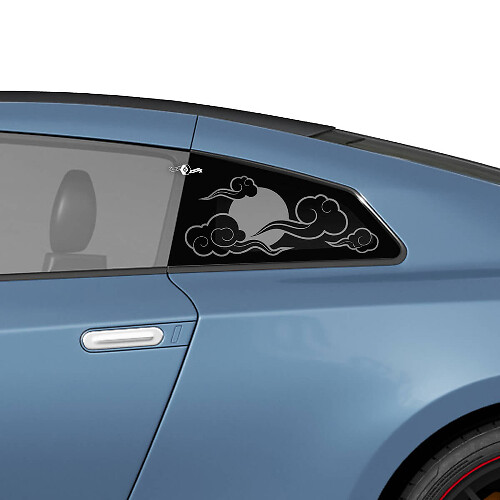 Fenêtre arrière latérale Kit d'autocollants de décalages graphiques de style japon pour Nissan GT-R
