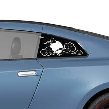 Kit d'autocollants graphiques pour fenêtre latérale arrière Soleil Levant japonais pour Nissan GT-R 3