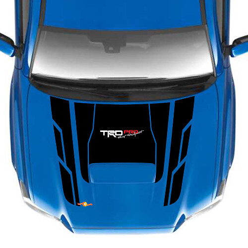 Autocollant Vinyle Décoratif Capot TRD PRO Blocs Géométriques pour Toyota Tacoma_1