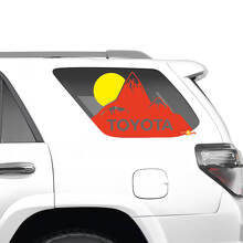 Saut-fenêtres des quarts de fenêtre Sunset Vinyl Stickers Decal Kit pour Toyota 4Runner
 2