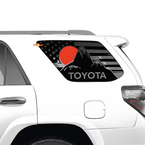 Saut-fenêtres des quarts de fenêtre Sunset Vinyl Stickers Decal Kit pour Toyota 4Runner
