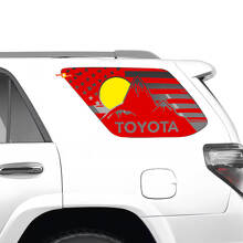 Saut-fenêtres des quarts de fenêtre Sunset Vinyl Stickers Decal Kit pour Toyota 4Runner
 2
