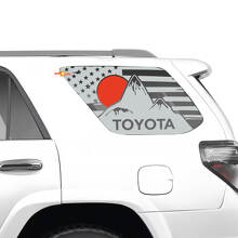 Saut-fenêtres des quarts de fenêtre Sunset Vinyl Stickers Decal Kit pour Toyota 4Runner
 3