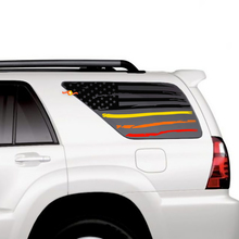 Quart latérale Fenêtre US Flag Patriotic Mountains Sunset Vinyl Vinyl Stickers Decal Kit pour Toyota 4Runner
 3