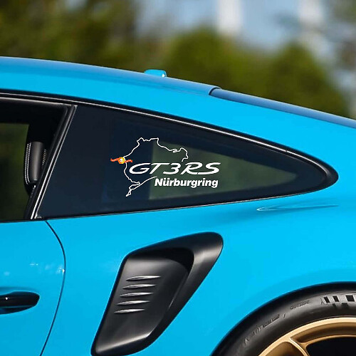 Autocollant vinyle pour vitre latérale arrière GT3 RS Nürburgring pour Porsche 911 GT3 RS_1