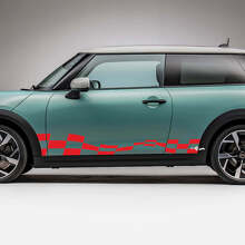 Autocollant graphique à damier côté drapeau pour Mini Cooper S 3