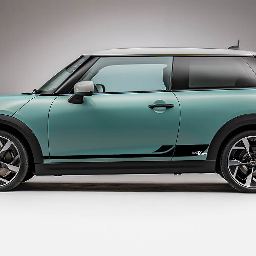 Secraire de course latérale L Stripes Graphics Decal pour Mini Cooper S
