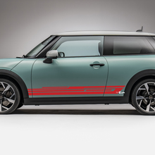 Secraire de course latérale L Stripes Graphics Decal pour Mini Cooper S
 3