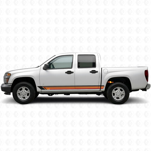 Bandes vinyles vintage pour portes et bas de caisse pour Chevrolet Colorado 1ère génération 2004-2012