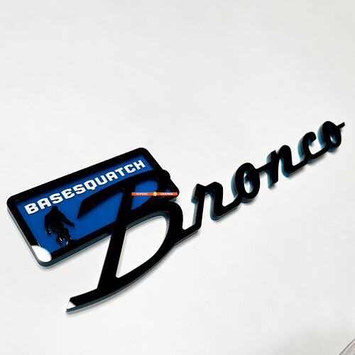 Brronco Sasquatch Fender Badges Tailgate Emblem 3d Badge Black vs Blue

