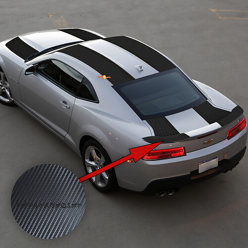 Rallye Racing Stripes Decals Graphics for Camaro Transformers Special Carbon Edition
