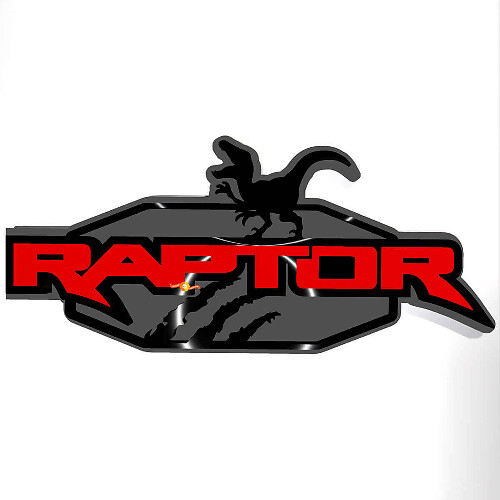Badge d'aile 3D Raptor Power Truck Edition Écusson de hayon