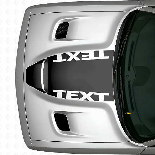 Autocollant en vinyle personnalisé noir pour capot Dodge Challenger