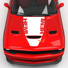 Hood Wrap Central Hemi Hood Blackout Vinyl Decal Sticker pour Dodge Challenger 2
 2