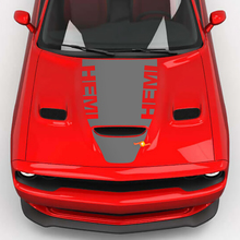 Hood Wrap Central Hemi Hood Blackout Vinyl Decal Sticker pour Dodge Challenger 2
 3