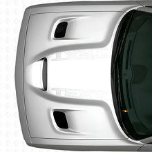 Autocollant en vinyle personnalisé noir pour capot Dodge Challenger_5
