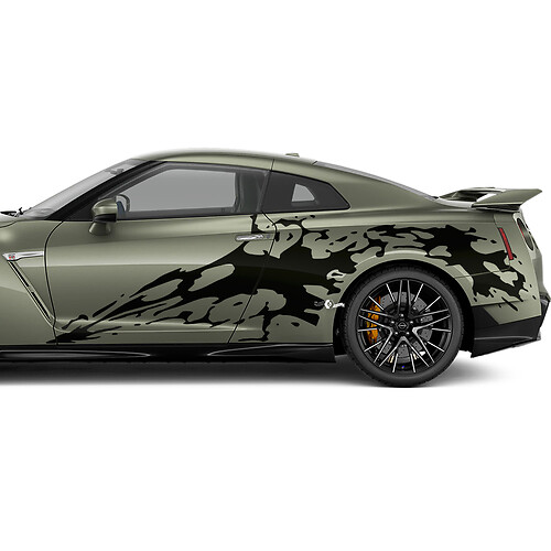 Sides Blood Graphics Stripes Decal Kit pour Nissan GT-R
