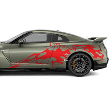 Sides Blood Graphics Stripes Decal Kit pour Nissan GT-R
 2