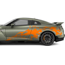 Sides Blood Graphics Stripes Decal Kit pour Nissan GT-R
 3
