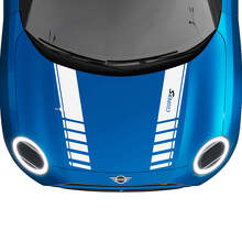 Bandes de course de capot Autocollant graphique de décalque de rallye pour MINI Cooper S
 2